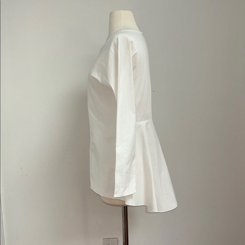 THE ROW White Belted Women's Blouse Cotton Elastane - Picture 6 of 10